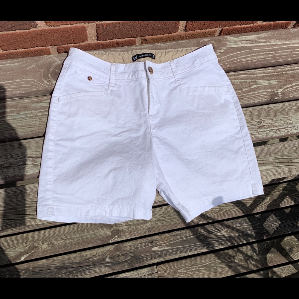Lee Natural Fit White Shorts.